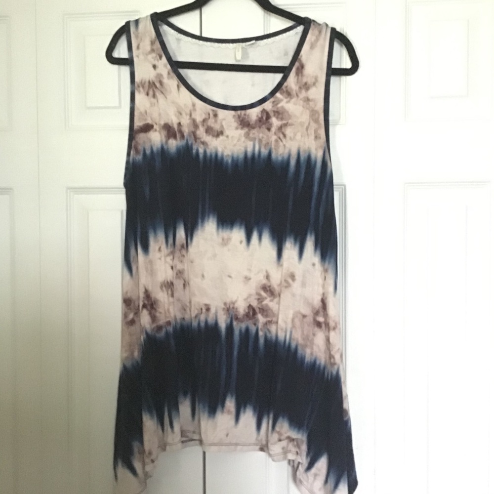 Tie Dye Tank Top with Sharkbite Bottom